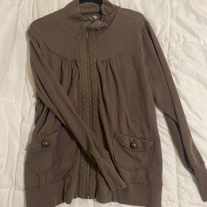 Long Sleeve Army Zip Up
